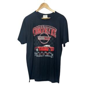 Chemistry Black Graphic CORVETTE Men's T-Shirt Size XL NEW
